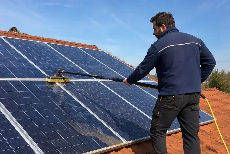 Nettoyage et entretien de panneaux solaires au Verdon-sur-Mer