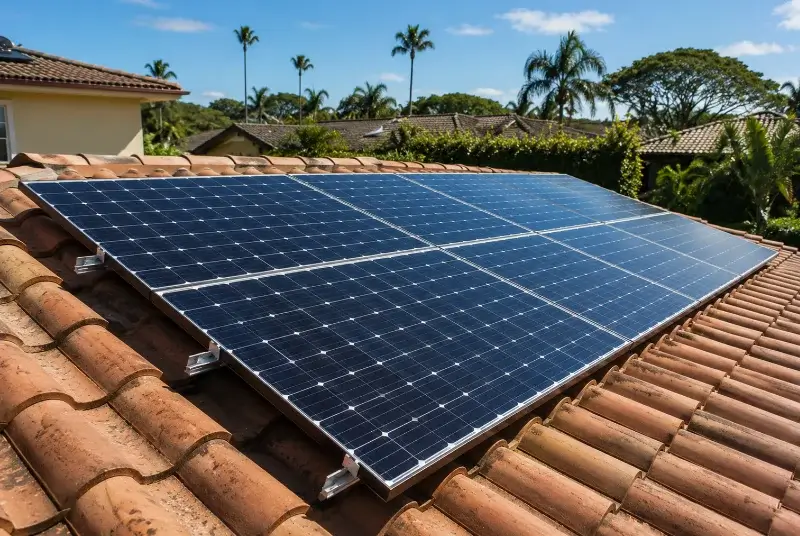 Installation de panneaux solaires au Verdon-sur-Mer
